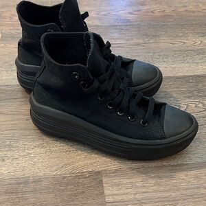 Converse all Black High-Top Sneakers size 7